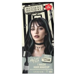 New Halloween Splat 1-Wash Temporary Hair Makeup in "Striking Silver,"